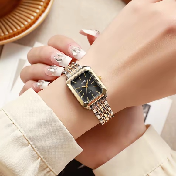18K Gold Plated Gold and Silver Women's Watch - Picture 1 of 6
